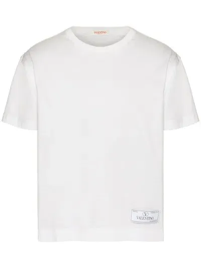 Valentino Logo Cotton T-shirt In White