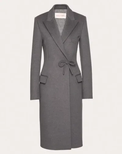 Valentino Virgin Wool-cashmere Coat In Grey