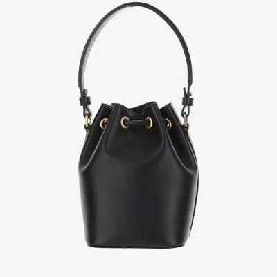 Valentino Garavani Mini Vlogo Signature Bucket Bag In Nappa Leather In Black