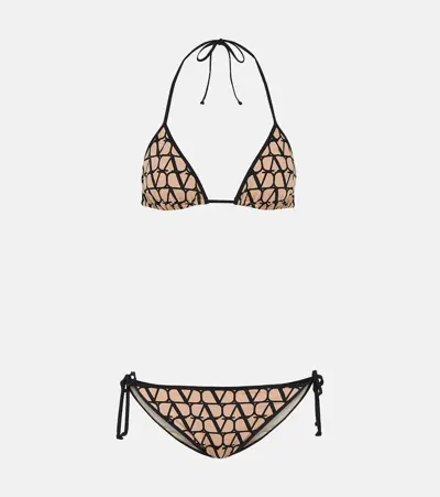 Valentino Monogram Bikini In Neutrals