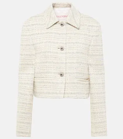 Valentino Mossi Cotton-blend Jacket In Blau