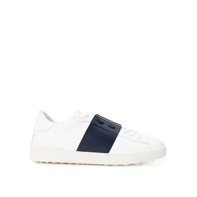 Valentino Garavani Open Leather Sneakers In White