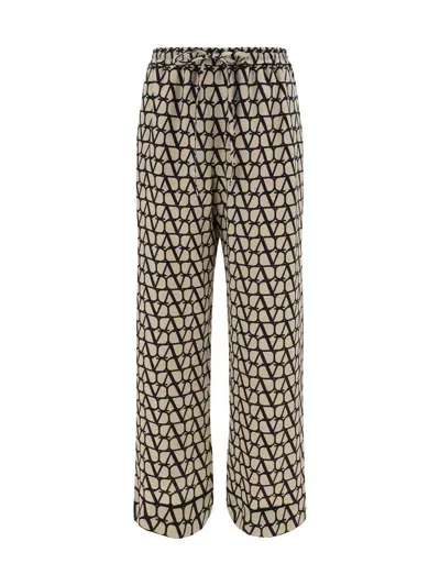 Valentino Pantaloni Toile Iconographe In Beige