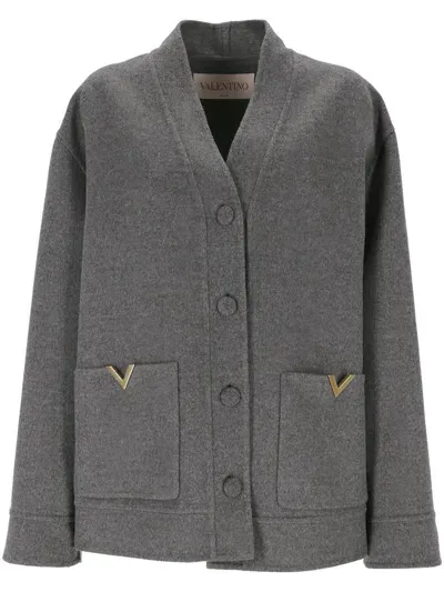 Valentino Pap Sweaters In Grigio Scuro Melange