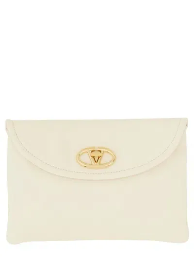 Valentino Garavani Pouch Vlogo In Ivory