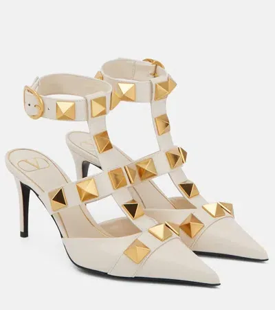 Valentino Garavani Pumps Roman Stud 90 Aus Leder In Weiss