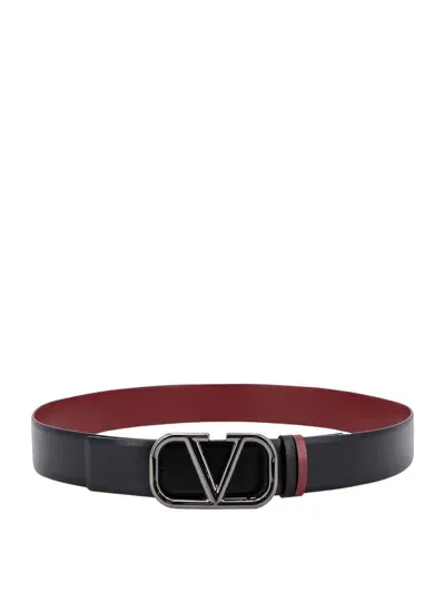 Valentino Garavani Logo-plaque Buckle-fastening Belt In Multi