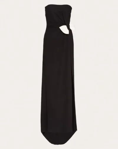 Valentino Cady Couture Evening Dress Woman Black 44 In Noir