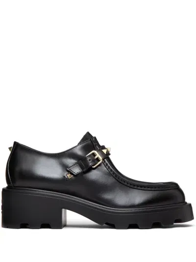 Valentino Garavani Rockstud Loafers In Black