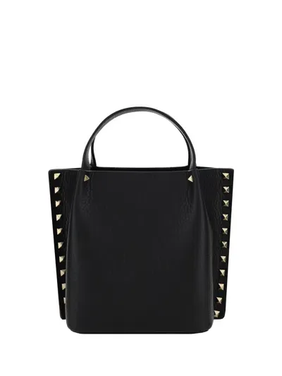 Valentino Garavani Rockstud Shoulder Bag In Black