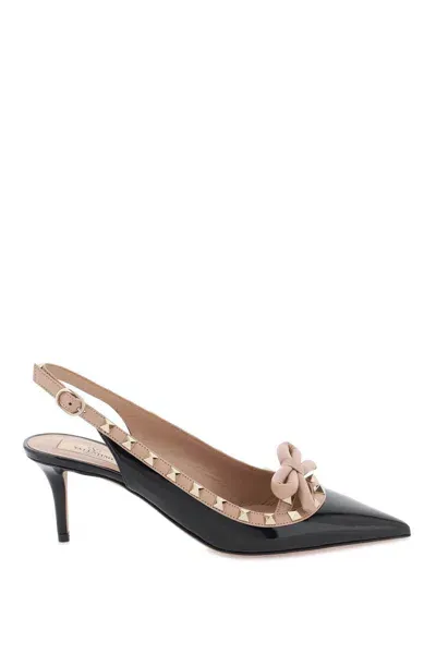 Valentino Garavani Rockstud Slingback Pumps In Black