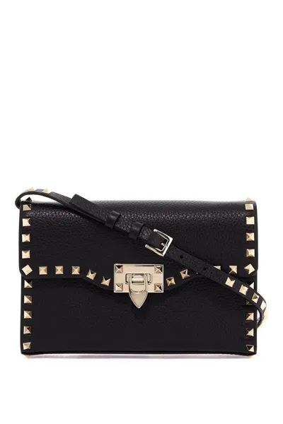 Valentino Garavani Rockstud Small Crossbody Bag In Black