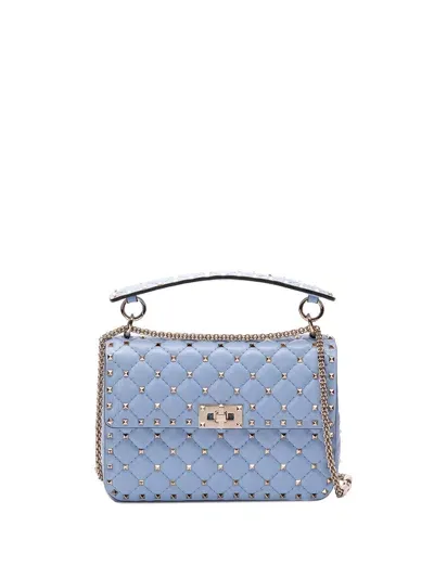 Valentino Garavani `rockstud Spike` Medium Shoulder Bag In Blue