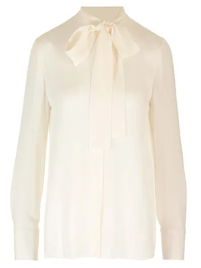 Valentino Silk Georgette Blouse In White