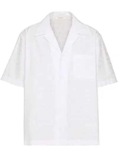 Valentino Toile Iconographe Cotton Shirt In White