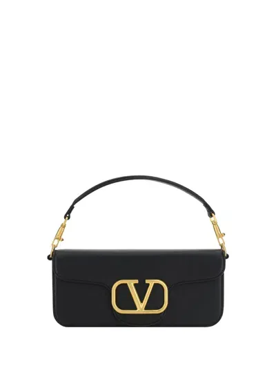 Valentino Garavani Shoulder Bag | Loco' | Vitello/antique B In Nero