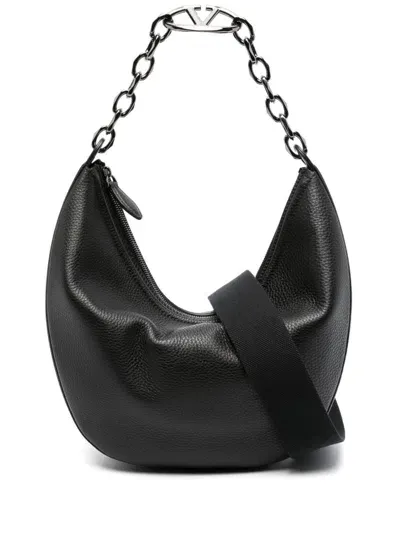 Valentino Garavani Small Moon Shoulder Bag In Black