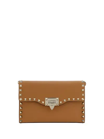 Valentino Garavani Small Shoulder Bag | Rockstud | Vit.st.a In Brown