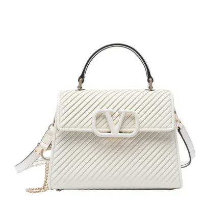 Valentino Garavani Small Vsling Handbag In White