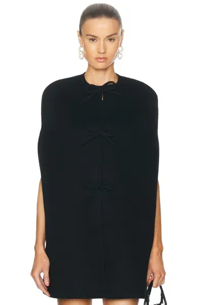 Valentino Solid Cape In Nero