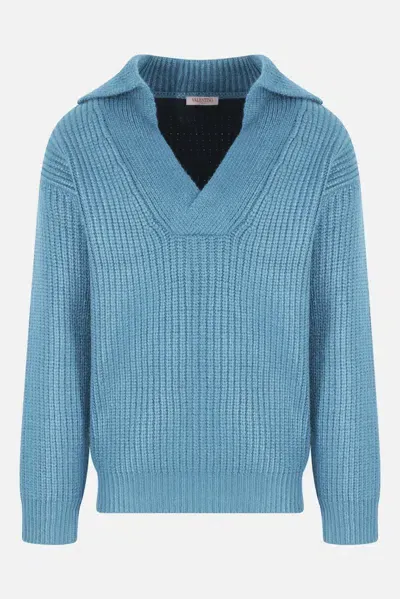 Valentino Garavani Sweaters In Blue