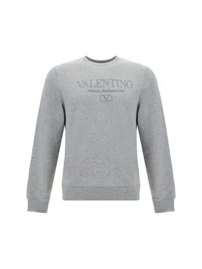 Valentino Sweatshirts In Grigio Melange