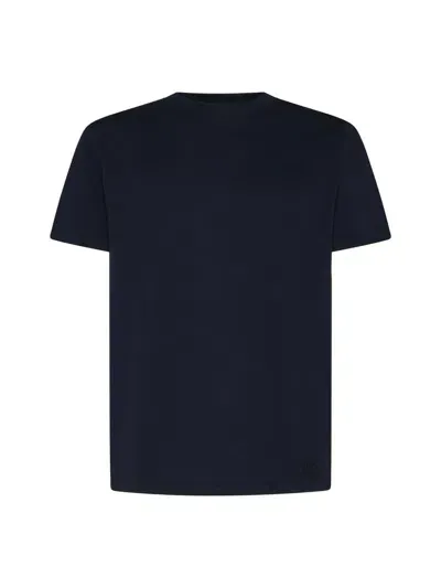 Valentino Black Cotton T-shirt In Blue