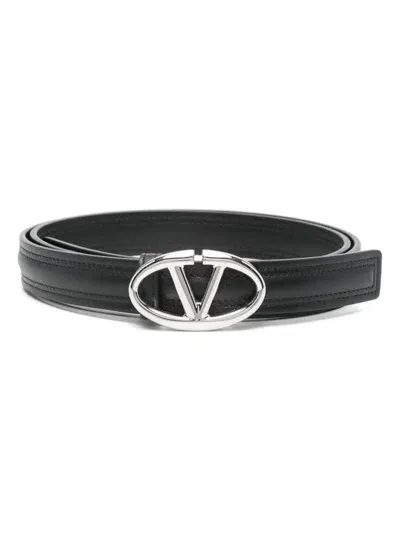 Valentino Garavani The Bold Edition Vlogo Belt In Black