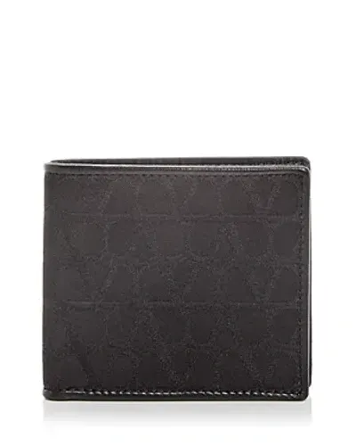 Valentino Garavani Toile Iconographe Bifold Wallet In Black