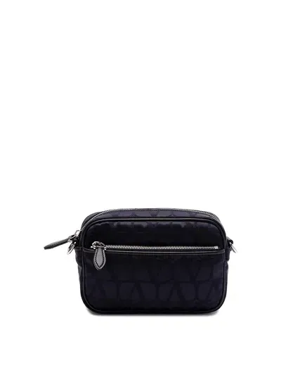 Valentino Garavani `toile Iconographe` Crossbody Bag In Dark Blue