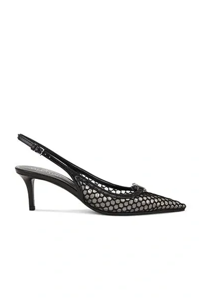 Valentino Garavani V Logo Moon Sling Back Pump In Nero