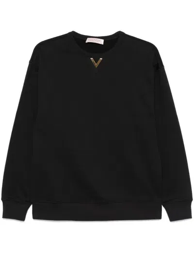 Valentino Black Cotton Blend Oversize Sweatshirt