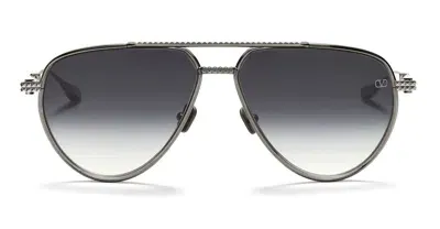 Valentino V-stud Ii - Black Rhodium Sunglasses In Grey