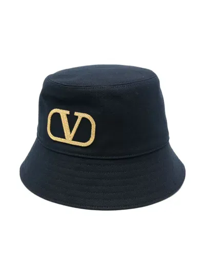 Valentino Garavani Vlogo Beanie In Blue