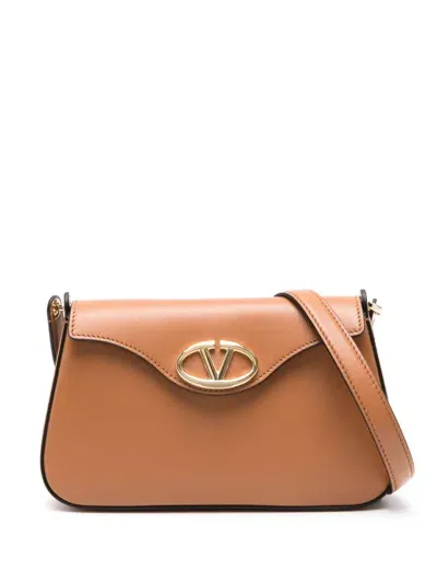 Valentino Garavani Vlogo Bold Leather Mini Bag In Brown