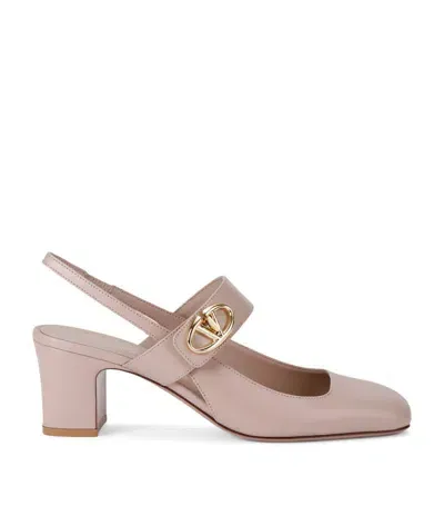 Valentino Garavani Vlogo Locker Slingback Pumps 60 In Pink