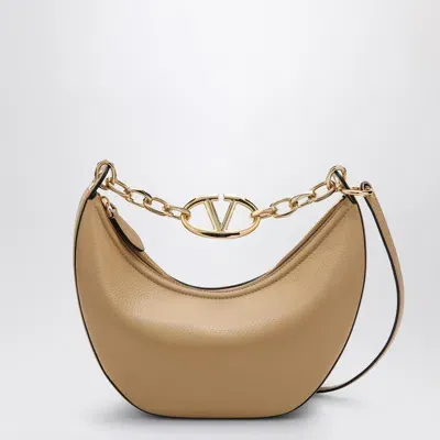 Valentino Garavani Vlogo Moon Cappuccino-coloured Small Hobo Bag