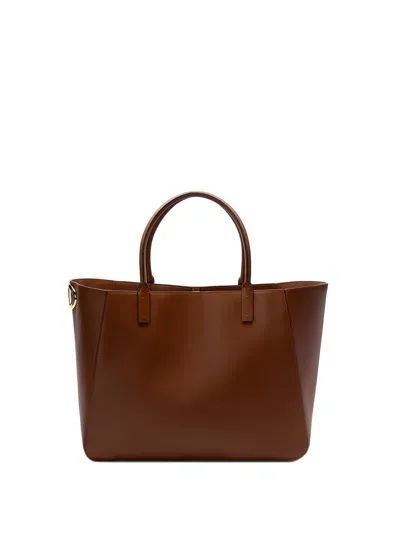 Valentino Garavani `vlogo Side` Tote Bag In Brown