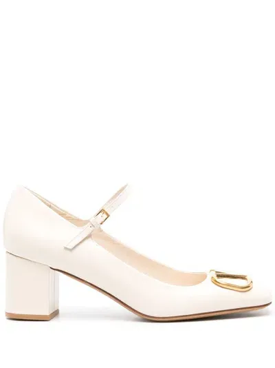 Valentino Garavani Vlogo Signature 60mm Mary Jane Pumps In Neutrals