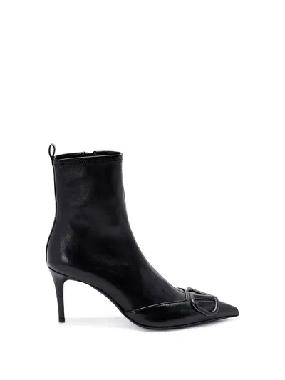 Valentino Garavani `vlogo Signature` Ankle Boots In Black  