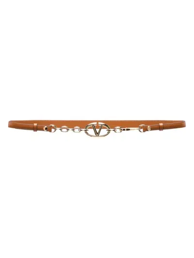 Valentino Garavani Vlogo Signature Belt In Brown