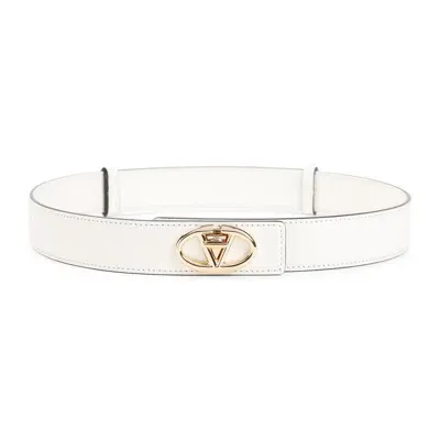 Valentino Garavani Valentino Vlogo Signature Belt In White