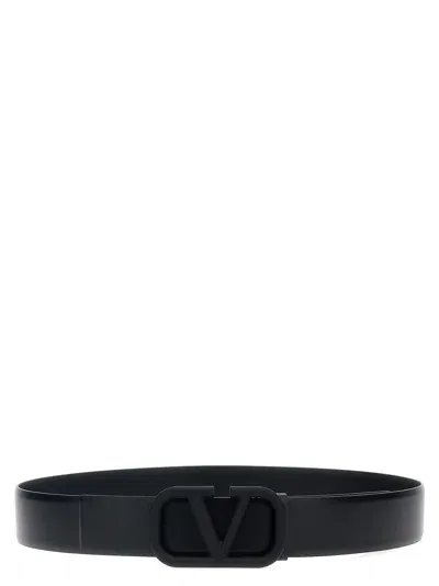 Valentino Garavani Vlogo Signature Belts In Black