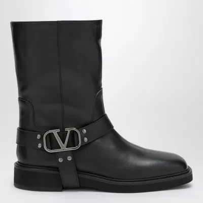 Valentino Garavani Vlogo Signature Black Boot