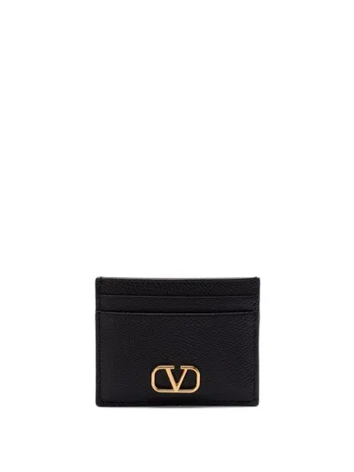 Valentino Garavani `vlogo Signature` Card Holder In Black