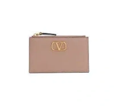 Valentino Garavani Valentino Vlogo Signature Card Holder In Pink