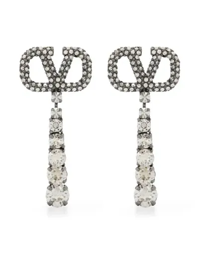 Valentino Garavani Vlogo Signature Earrings In Silver