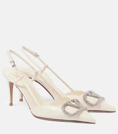 Valentino Garavani Woman Pumps Ivory Size 7 Textile Fibers In White