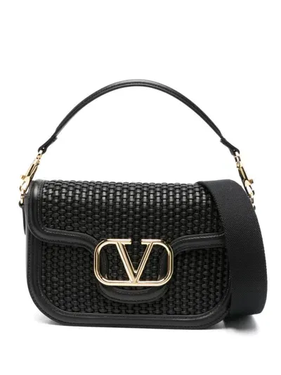 Valentino Garavani Vlogo Signature Shoulder Bag In Black