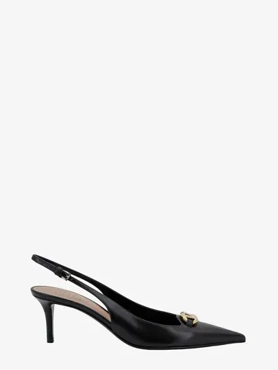 Valentino Garavani The Bold Edition Vlogo Calfskin Slingback Pump 60mm Woman Black 41.5